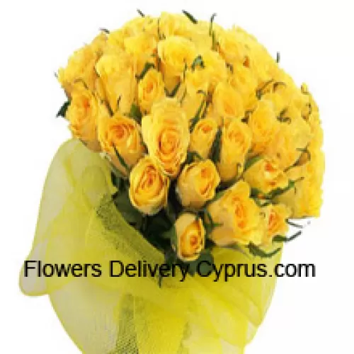 Bunch Of 36 Yellow Roses With Seasonal Fillers